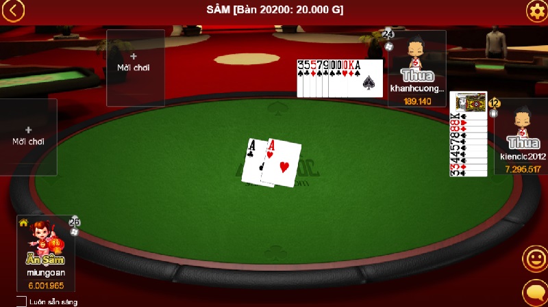 Thứ tự các quân bài trong sâm